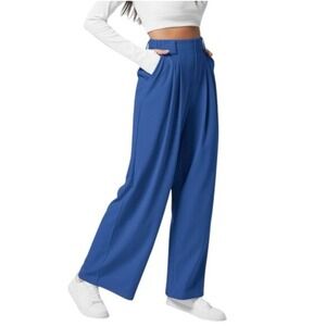 NEW Halara Flex™ High Waisted Pocket Wide Leg Waffle Work Pants Size 2X P Career